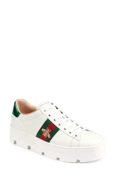 gucci black ace platform sneakers|Gucci platform sneakers outfit.